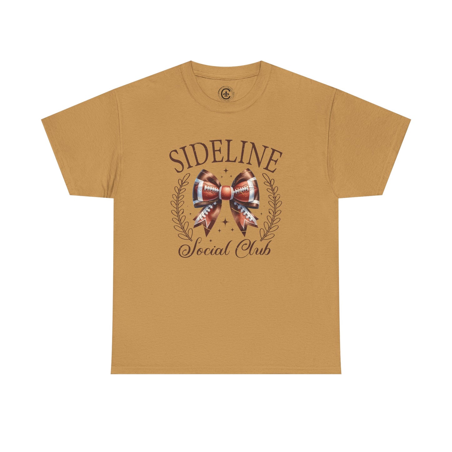 Sideline Social Club Tee, Unisex Heavy Cotton Shirt, Perfect for Game Days, Sports Fans, Casual Wear, Unique Gift Idea, Football