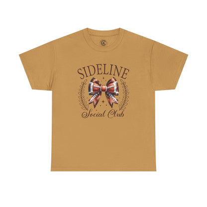 Sideline Social Club Tee, Unisex Heavy Cotton Shirt, Perfect for Game Days, Sports Fans, Casual Wear, Unique Gift Idea, Football