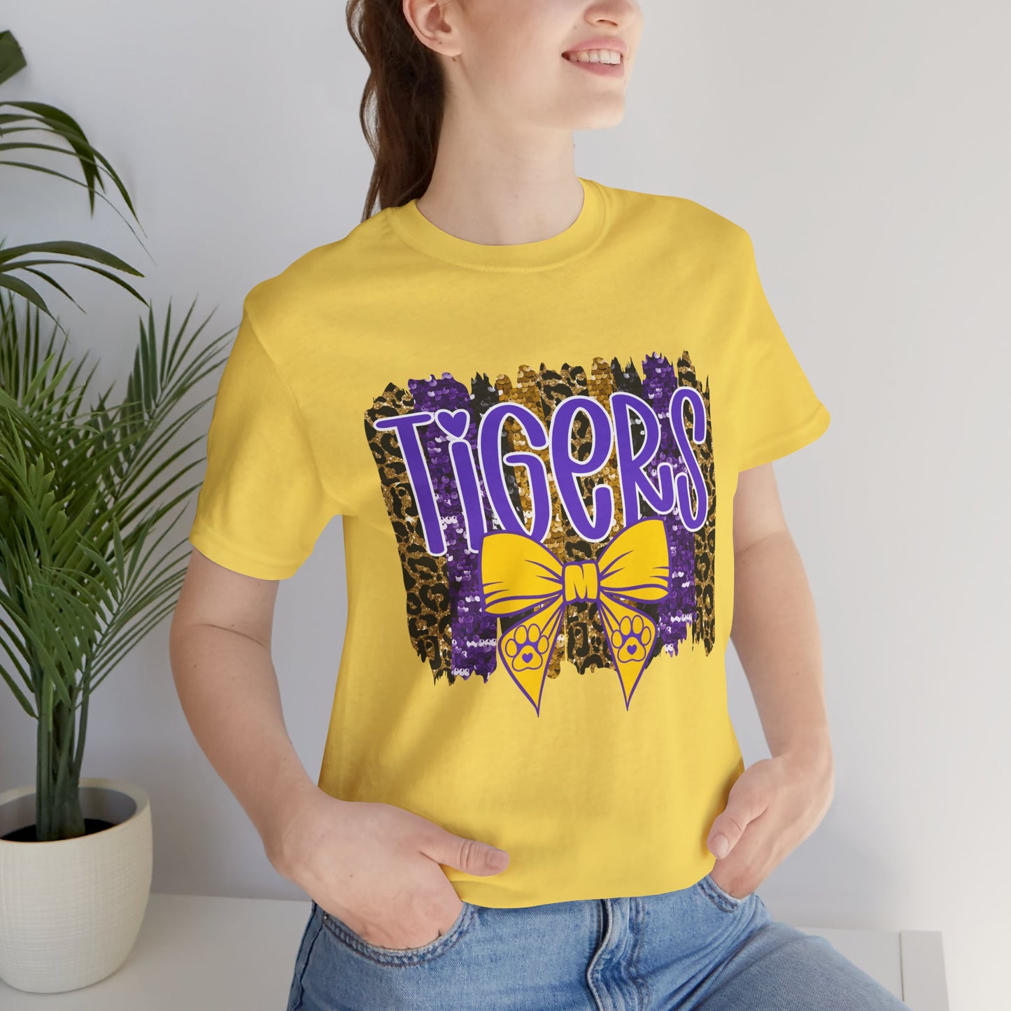 Tigers T-Shirt, Unisex Graphic Tee, Tiger Stripes, Game Day, LSU