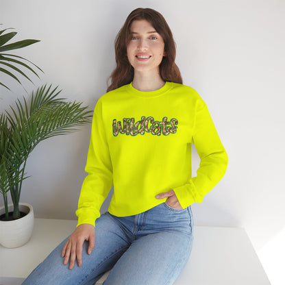 Wildcats Camo Crewneck Sweatshirt, Cozy Unisex Sweatshirt, Perfect Gift for Birthdays, Casual Wear, Wildcat Theme Apparel, Walker, La WHS, WJH
