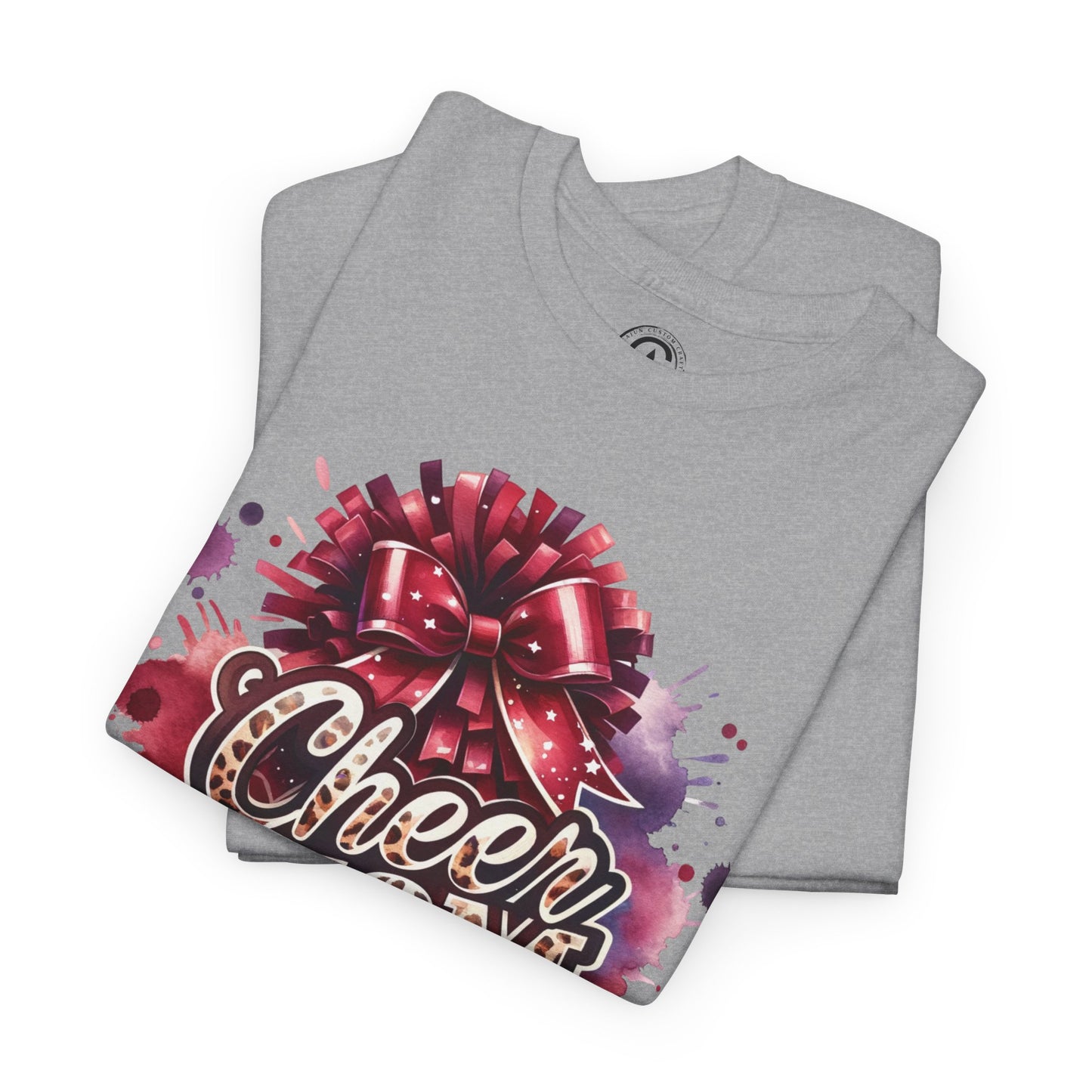 Cheer Mom Unisex Heavy Cotton Tee | Cheerleading Gift, Sports Apparel, Team Spirit Shirt, Mom T-Shirt, Game Day Outfit