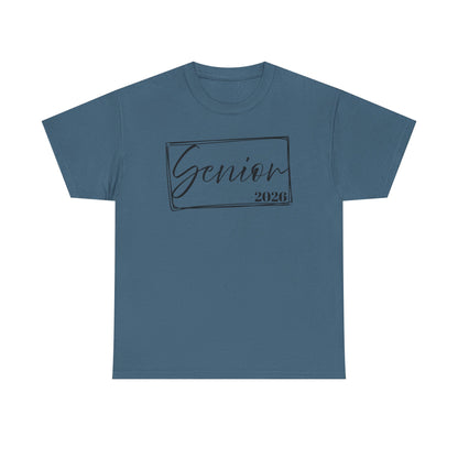 Senior 2026 Unisex Heavy Cotton Tee, Back to School Shirt, Teacher Gift, Kids Clothing, Classroom Style, Educational Apparel