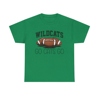 Wildcats Football Spirit Tee - Unisex Heavy Cotton T-Shirt for Fans, Game Day, Tailgating, Sports Events, Gift for Her/Him