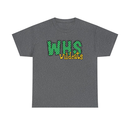 WHS Wildcats Unisex Heavy Cotton Tee | School Spirit Shirt, Team Apparel, Graphic Tee, Casual Wear, Gift for Students