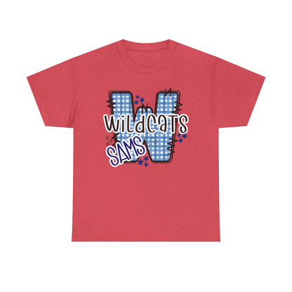 SAMS Wildcats, Whimsical on a Unisex Tshirt, St Amant Middle School