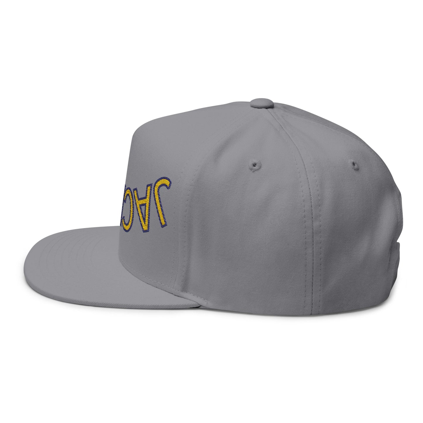 Jackets, Denham Springs, Embroidered Flat Bill Cap - Stylish Snapback Hat for Trendsetters, Summer Festivals, Gift Idea, Casual Wear, Street Fashion