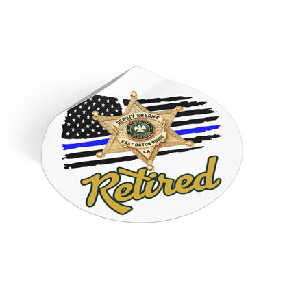 Retired Deputy Sheriff Vinyl Stickers, Police Retirement Gift, Law Enforcement Decor, Patriotic Stickers, First Responder Badge
