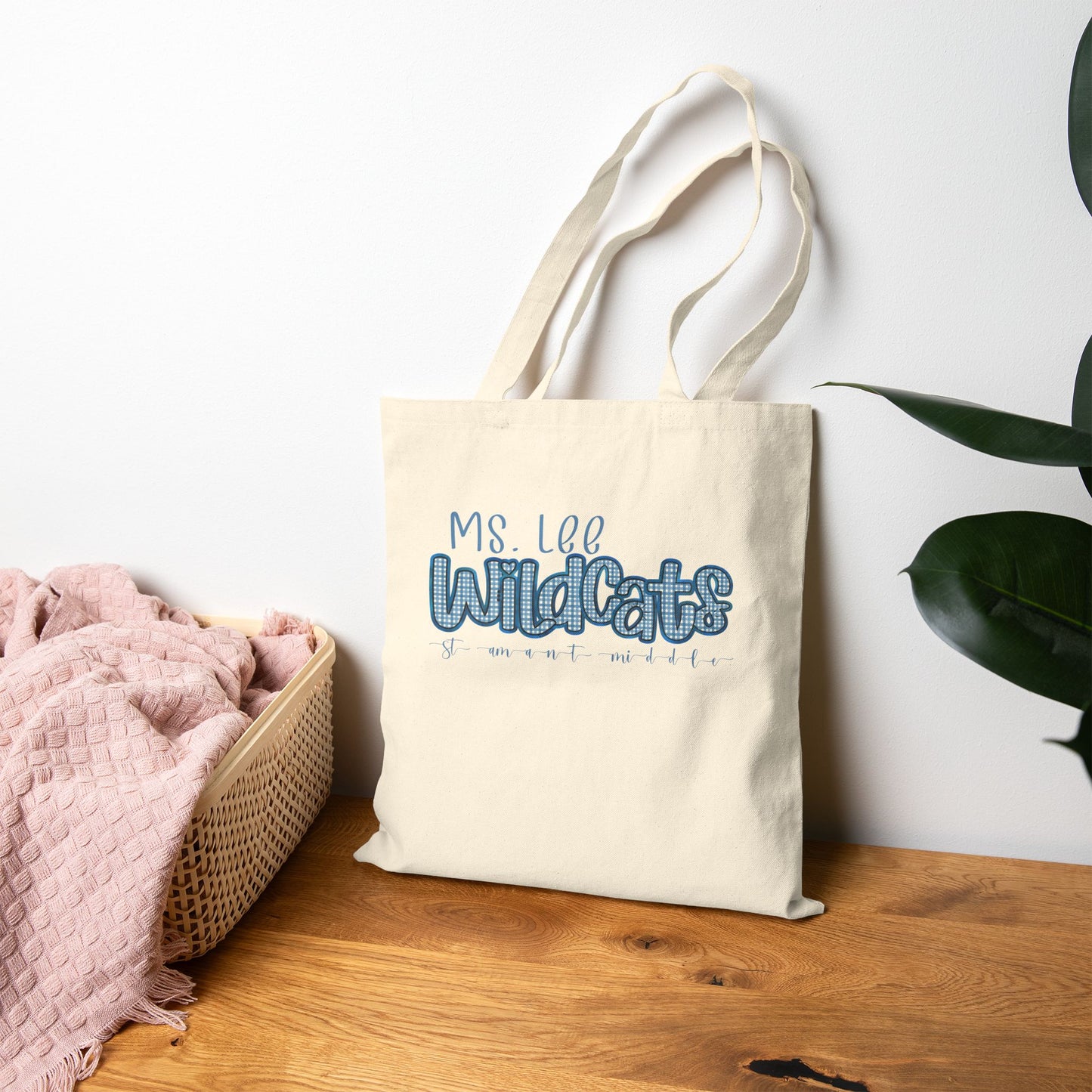 Personalized St Amant Middle Wildcats Tote Bag, Eco-Friendly Shopping Bag, Custom Canvas Bag, School Spirit Tote, Gift for Teachers