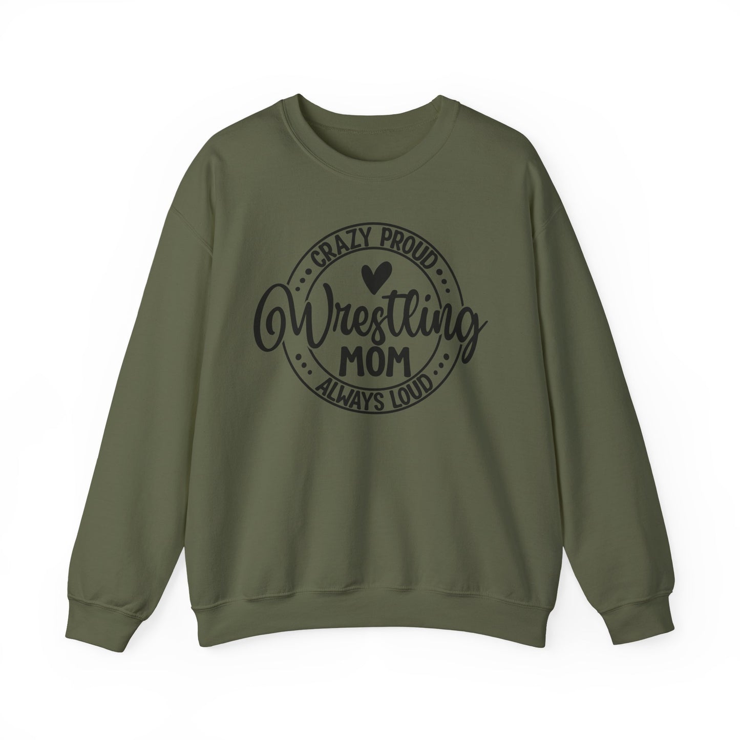 Crazy Loud Wrestling Mom Sweatshirt | Unisex Crewneck | Game Day Apparel, Sports Hoodie, Relaxed Fit, Fan Gear,