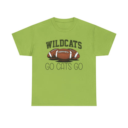 Wildcats Football Spirit Tee - Unisex Heavy Cotton T-Shirt for Fans, Game Day, Tailgating, Sports Events, Gift for Her/Him