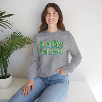 Walker Wildcats Crewneck Sweatshirt, Cozy Unisex Sweatshirt, Perfect Gift for Birthdays, Casual Wear, Wildcat Theme Apparel, Walker, La WHS, WJH