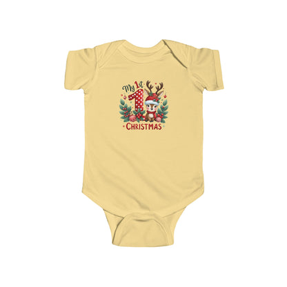My 1st Christmas Infant Bodysuit, Baby Christmas Outfit, First