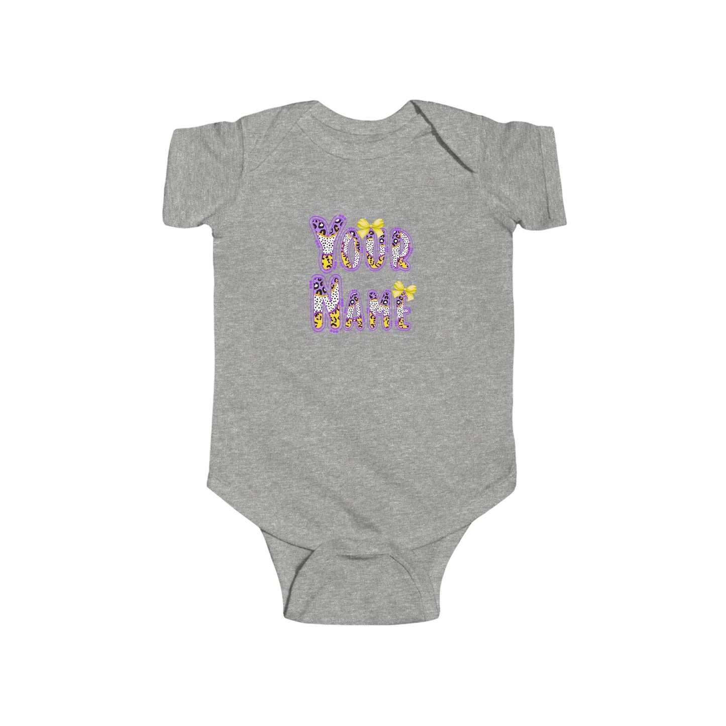 Personalized, Tigers Purple and Gold, Cute Infant Bodysuit