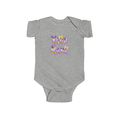 Personalized, Tigers Purple and Gold, Cute Infant Bodysuit