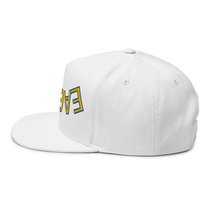 Upside down Eagles, Embroidered Flat Bill Cap, Trendy Baseball Hat, Casual Streetwear Cap, Gift for Sports Fans, Unique Headwear