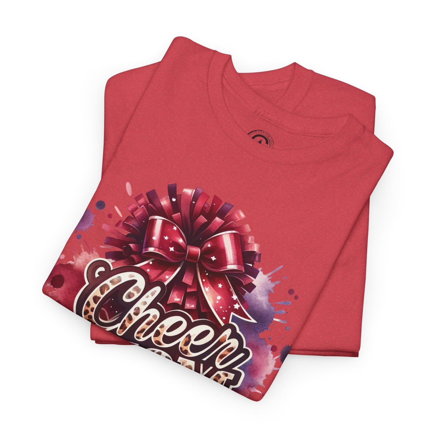 Cheer Mom Unisex Heavy Cotton Tee | Cheerleading Gift, Sports Apparel, Team Spirit Shirt, Mom T-Shirt, Game Day Outfit