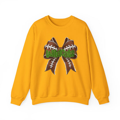 Wildcats Football, Bow Crewneck Sweatshirt, Cozy Unisex Sweatshirt, Perfect Gift for Birthdays, Casual Wear, Wildcat Theme Apparel, Walker, La WHS, WJH