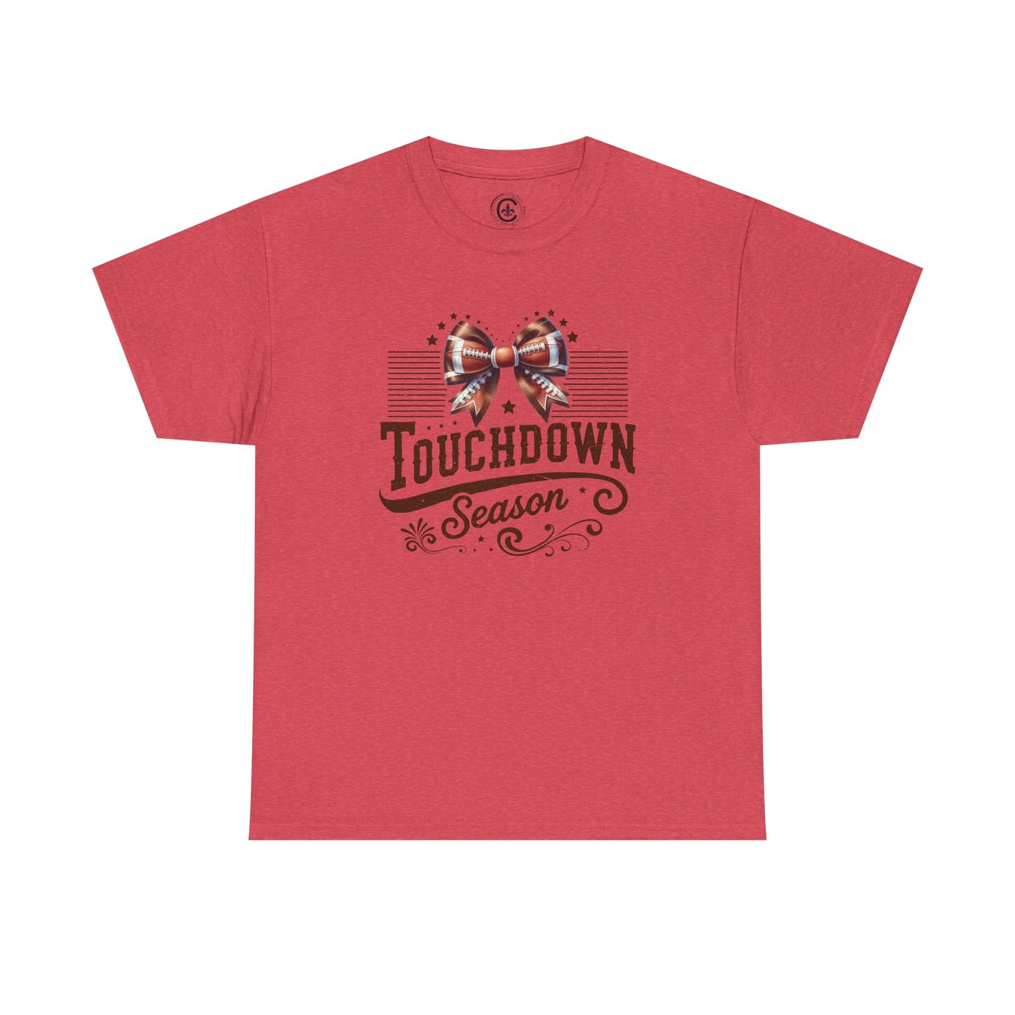 Touchdown Season Unisex Heavy Cotton Tee, Football Fan Shirt, Game Day Outfit, Sports Tee, Gift for Fans
