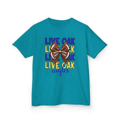 Live Oak Eagles Football Tee for Kids, Youth Sports Shirt, Fun Game Day Outfit, Birthday Gift, Team Spirit Apparel, Family Sportswear