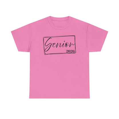 Senior 2026 Unisex Heavy Cotton Tee, Back to School Shirt, Teacher Gift, Kids Clothing, Classroom Style, Educational Apparel