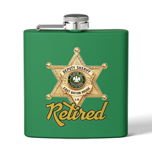 Retired Deputy Sheriff Flask, 6oz | Personalized Gift for Retirees, Law Enforcement, Hikers, Unique Party Favor, Custom Flask, [...]