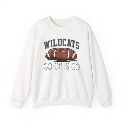 Wildcats Football Go Cats Go Sweatshirt | Unisex Crewneck | Game Day Apparel, Sports Hoodie, Relaxed Fit, Fan Gear, Gift for Football Lovers