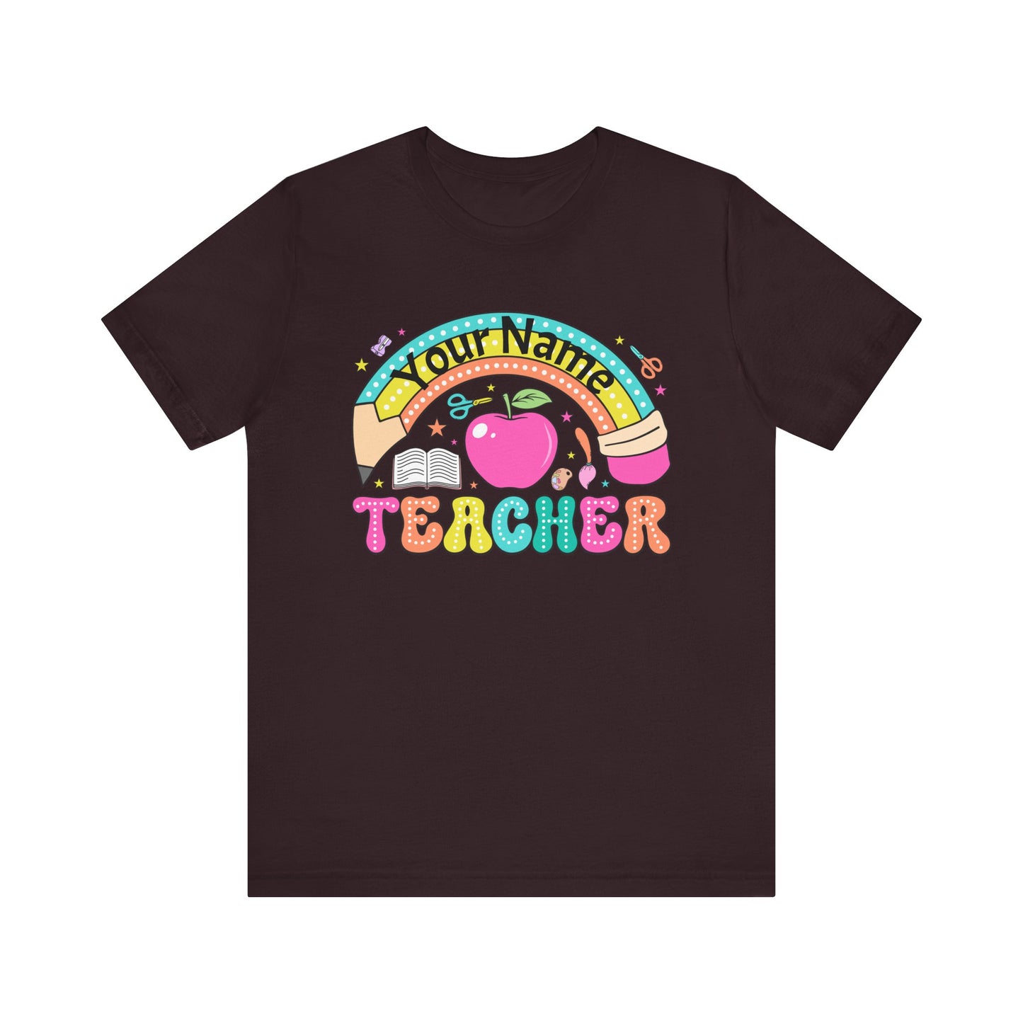 Personalized Teacher T-Shirt, Cute Teacher Gift, Back to School Shirt, Apparel, Custom Name Tee