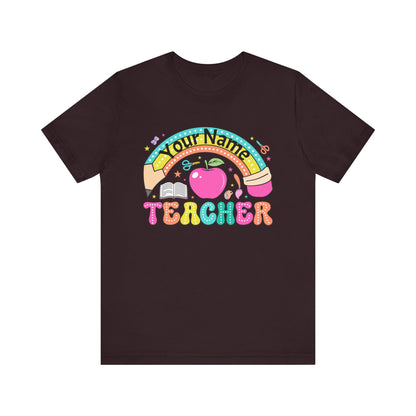 Personalized Teacher T-Shirt, Cute Teacher Gift, Back to School Shirt, Apparel, Custom Name Tee