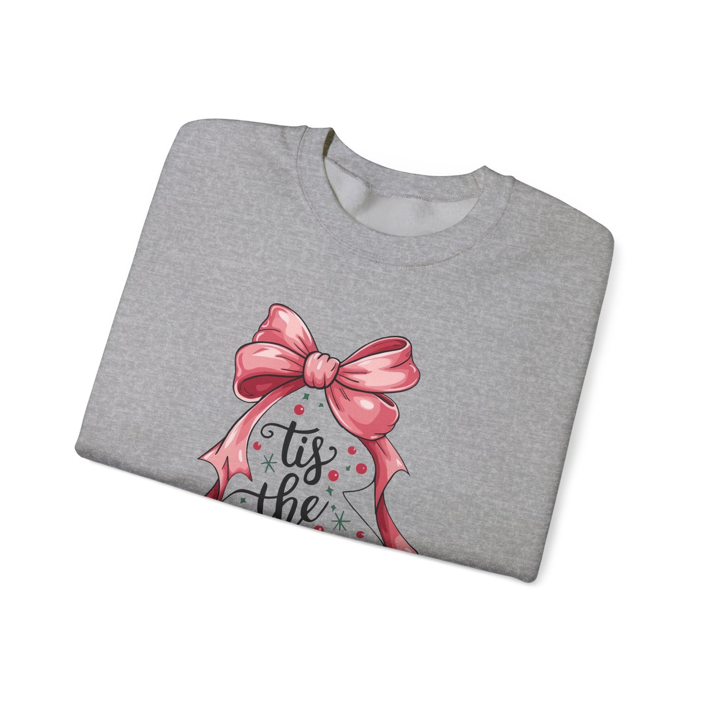 Festive Holiday Crewneck Sweatshirt - 'Tis the Season, Christmas Gift, Cozy Apparel, Winter Wear, Unisex Fashion