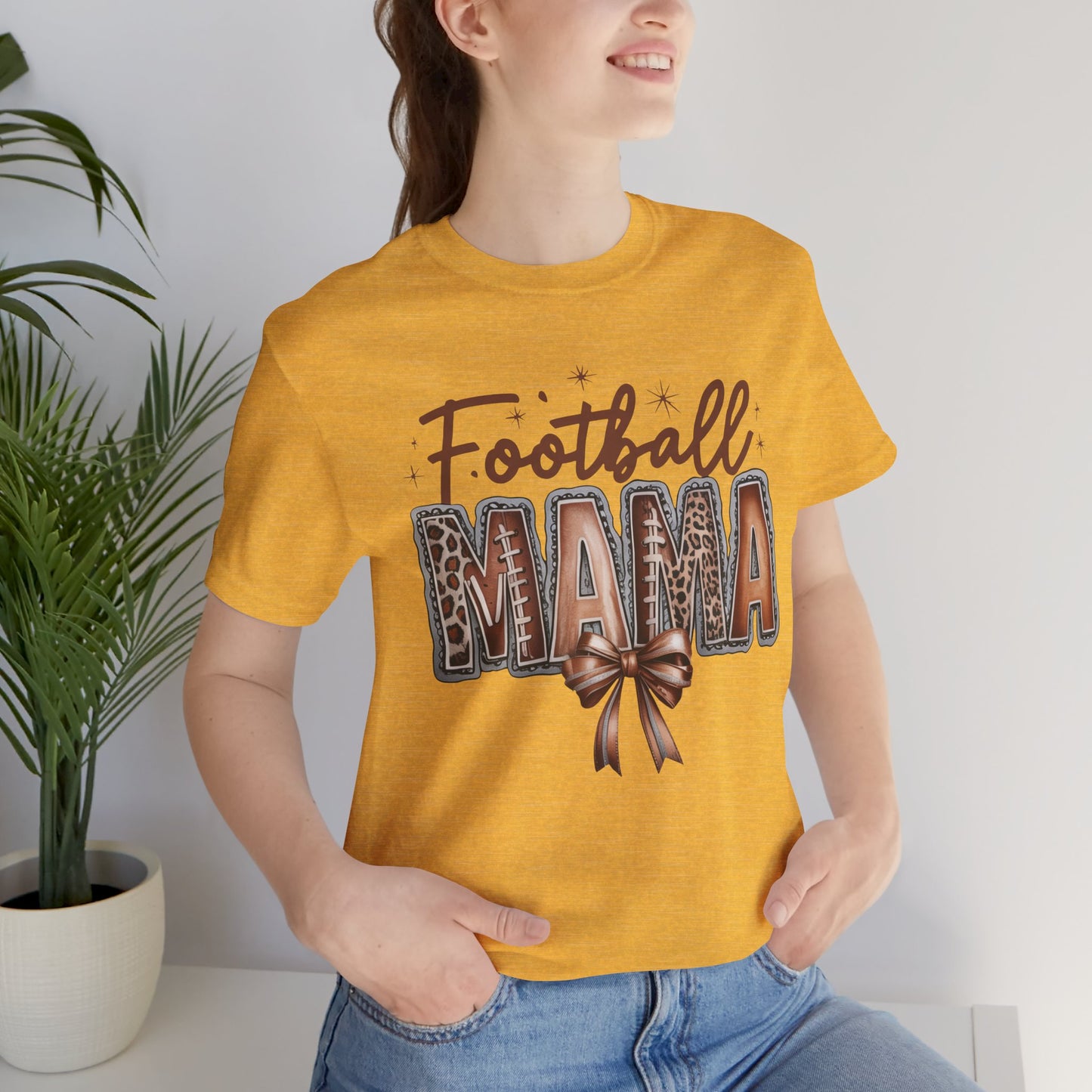 Football Mama Tee, Unisex Short Sleeve Shirt for Sports Moms, Cute Gift for Game Day, Football Season Apparel