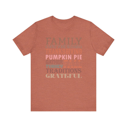 Thankful Family Thanksgiving Tee