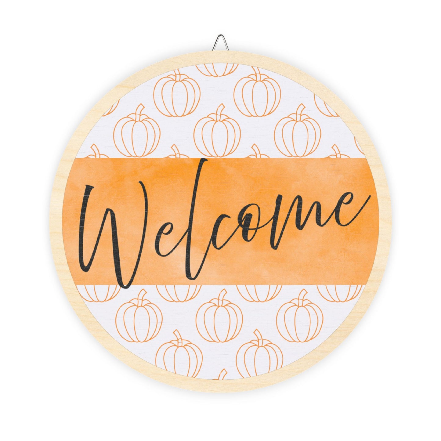 Welcome, Fall, Pumpkins, Thanksgiving Door, Decor, Sign, Wreath, Wooden Door Hanger