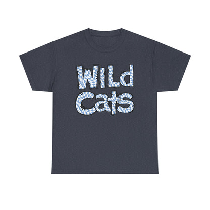 St Amant Blue Wildcats Love Unisex Tee, Cute Cotton Shirt, School Spirit Apparel, Family Gatherings, Casual Wear, Gift for Students, Personalized Designs