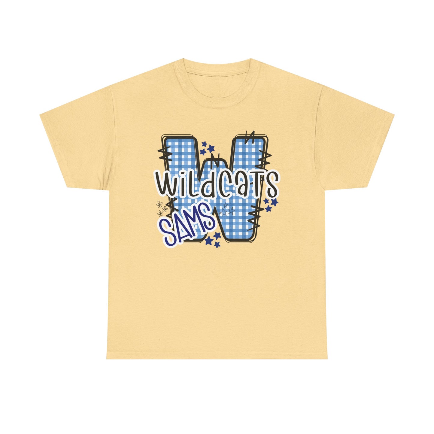 SAMS Wildcats, Whimsical on a Unisex Tshirt, St Amant Middle School