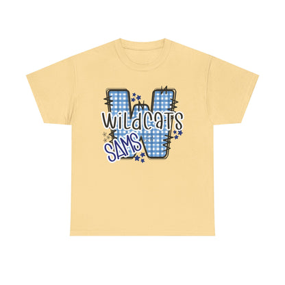 SAMS Wildcats, Whimsical on a Unisex Tshirt, St Amant Middle School