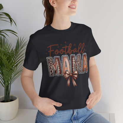 Football Mama Tee, Unisex Short Sleeve Shirt for Sports Moms, Cute Gift for Game Day, Football Season Apparel