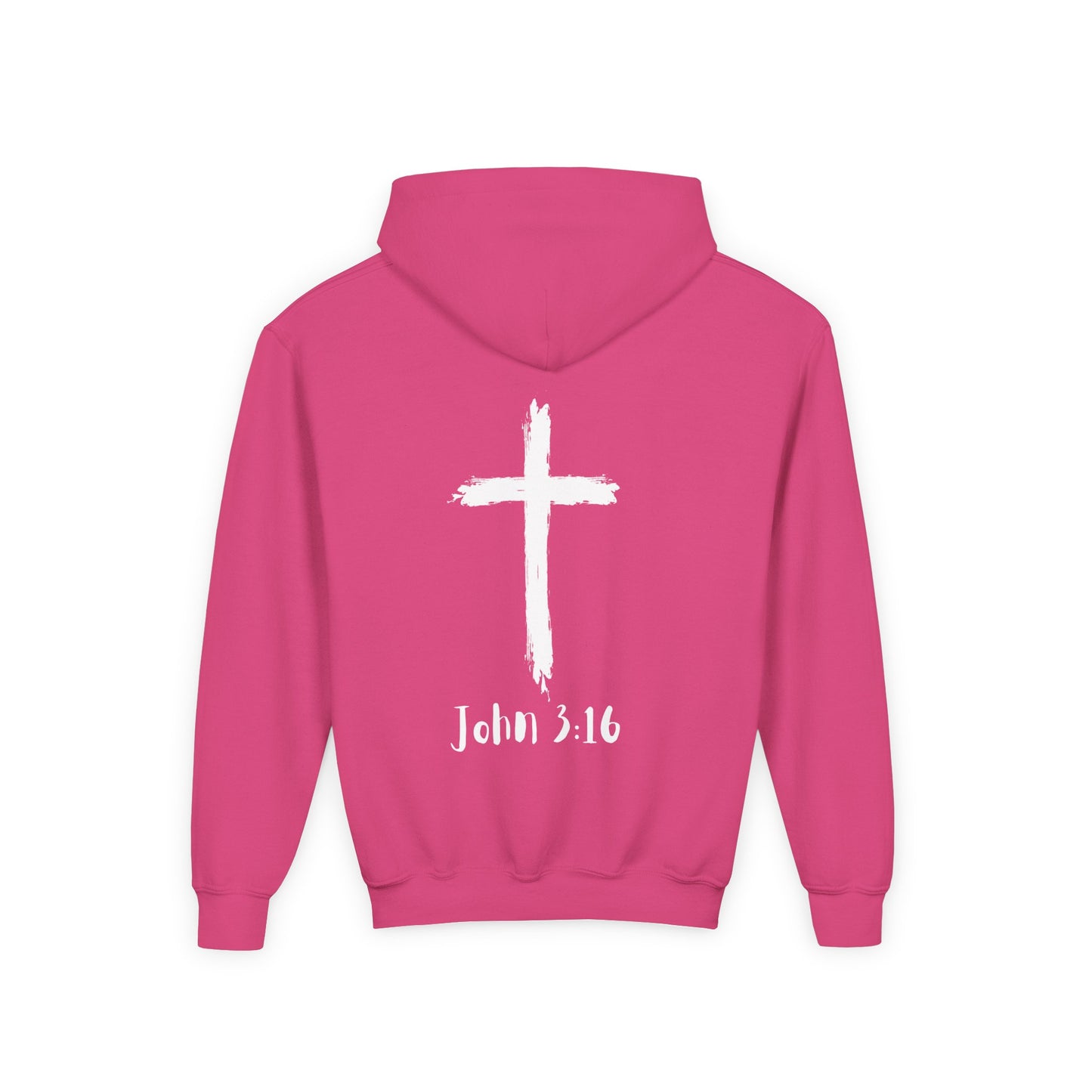Thank you Jesus, John 3:16 Youth Heavy Blend Hooded Sweatshirt, Thank U Jesus Faith Hoodie, Christian Youth Apparel, Religious Gift for Teens, John 3:16 Inspired