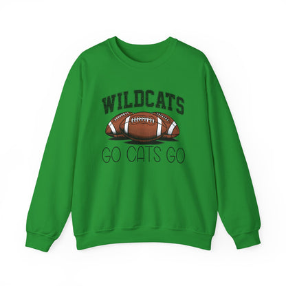 Wildcats Football Go Cats Go Sweatshirt | Unisex Crewneck | Game Day Apparel, Sports Hoodie, Relaxed Fit, Fan Gear, Gift for Football Lovers