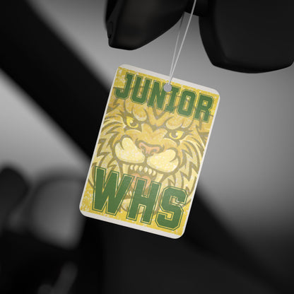 Personalized Junior WHS Wildcat Car Air Freshener, High School Spirit, Car Decor, Gift for Students, Aromatic Freshener, Unique School Pride