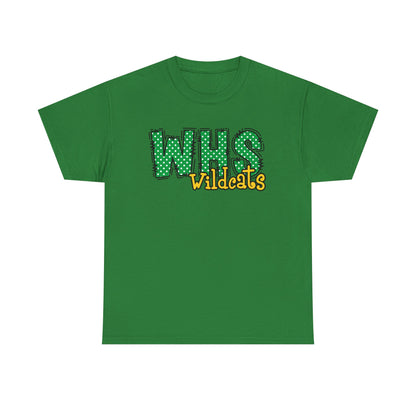 WHS Wildcats Unisex Heavy Cotton Tee | School Spirit Shirt, Team Apparel, Graphic Tee, Casual Wear, Gift for Students