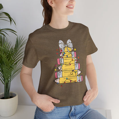 Teacher, Student, School, Pencil Christmas Tree, Educator