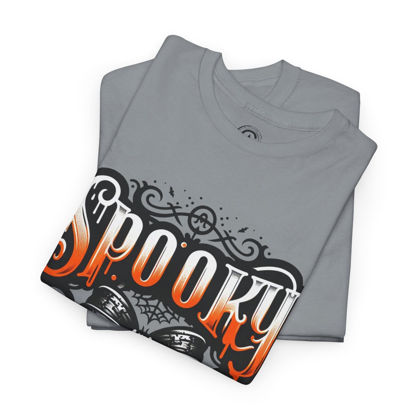 Spooky Themed Unisex Heavy Cotton Tee, Halloween Shirt, Fall Fashion, Ghostly Tee, Graphic Tee, Casual Wear