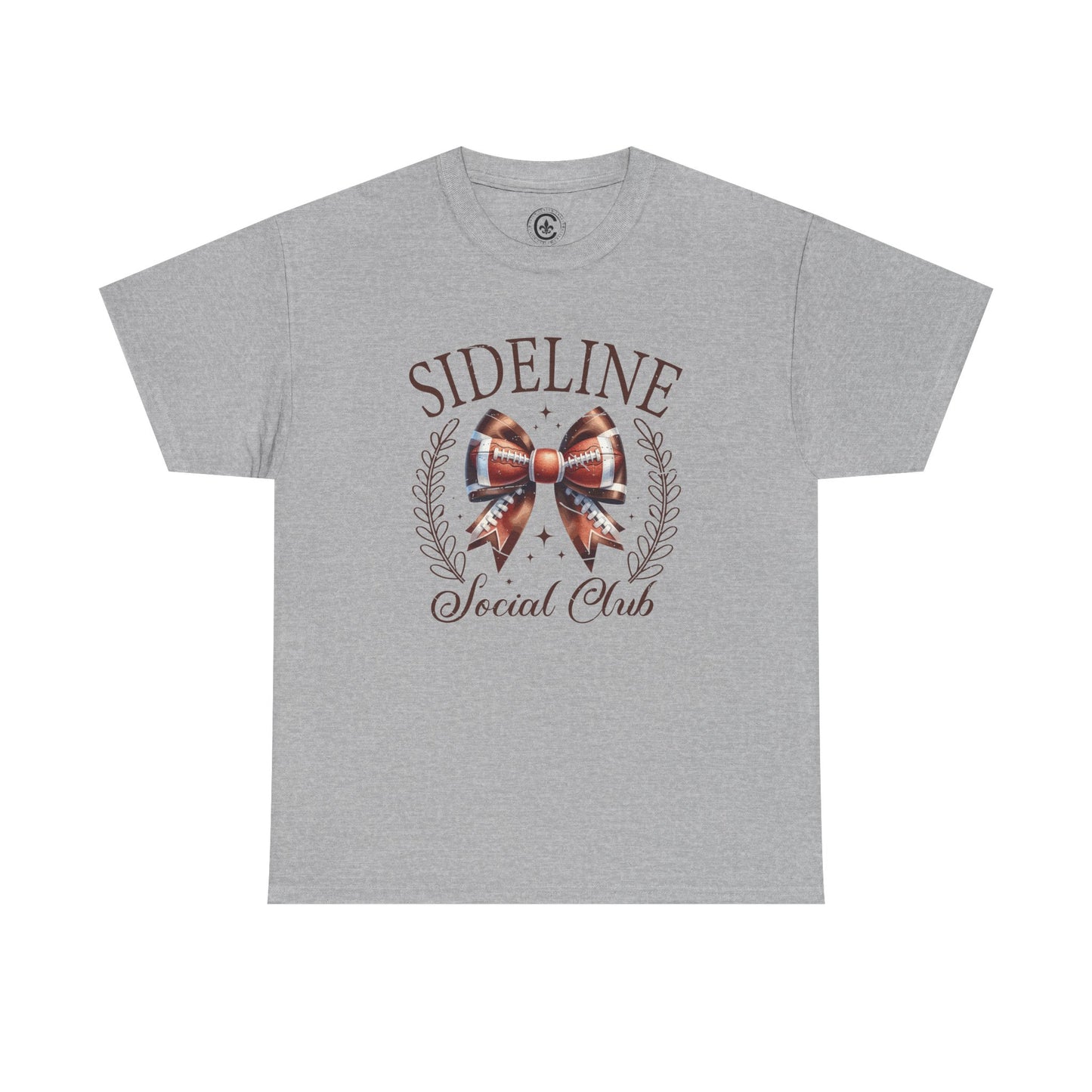 Sideline Social Club Tee, Unisex Heavy Cotton Shirt, Perfect for Game Days, Sports Fans, Casual Wear, Unique Gift Idea, Football