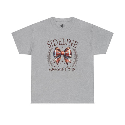 Sideline Social Club Tee, Unisex Heavy Cotton Shirt, Perfect for Game Days, Sports Fans, Casual Wear, Unique Gift Idea, Football