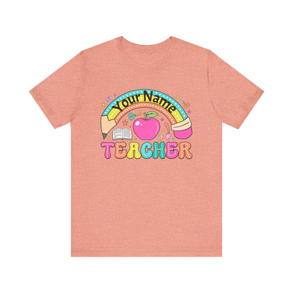 Personalized Teacher T-Shirt, Cute Teacher Gift, Back to School Shirt, Apparel, Custom Name Tee