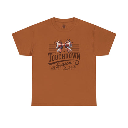 Touchdown Season Unisex Heavy Cotton Tee, Football Fan Shirt, Game Day Outfit, Sports Tee, Gift for Fans