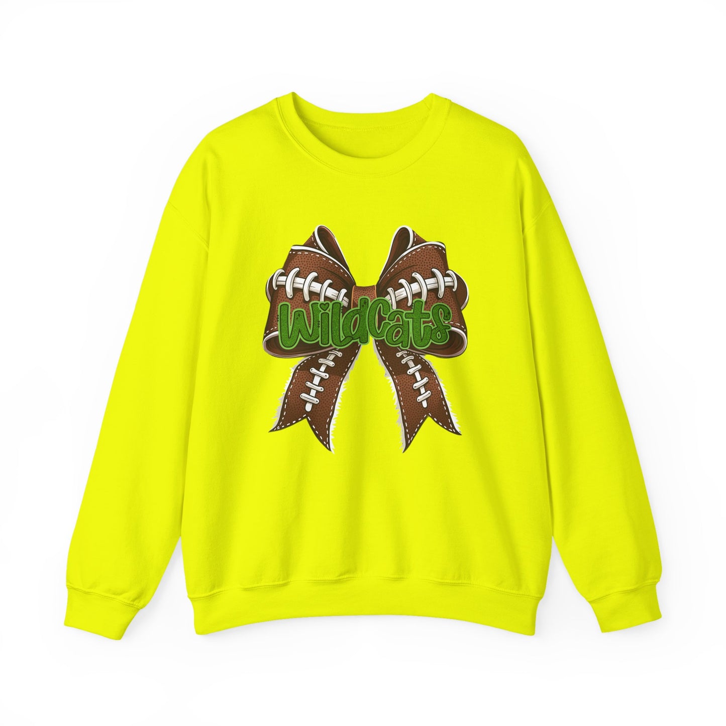 Wildcats Football, Bow Crewneck Sweatshirt, Cozy Unisex Sweatshirt, Perfect Gift for Birthdays, Casual Wear, Wildcat Theme Apparel, Walker, La WHS, WJH