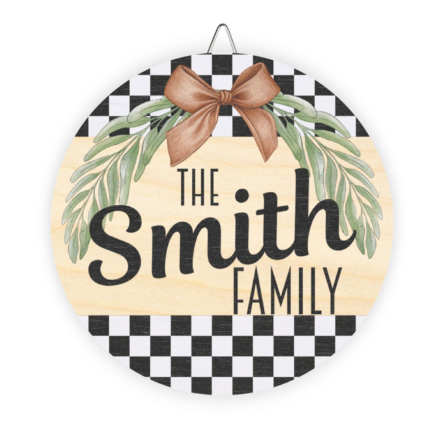 Personalized Family Name Door Wood Sign, Rustic Home Decor, Kitchen Wall Art, Housewarming Gift, Family Name Plaque