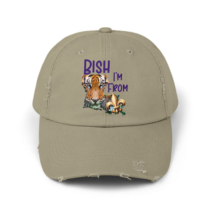 I'm from Louisiana, Unisex Distressed Cap, Baton Rouge, Tigers