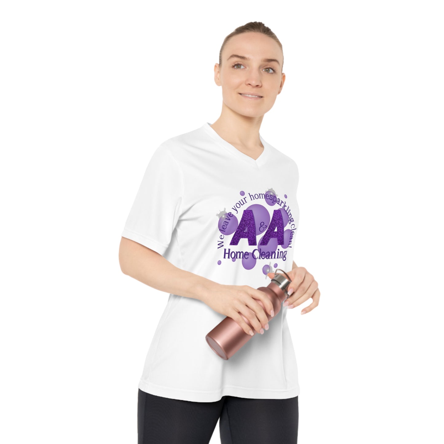 A&A, Purple Logo on a 3rd V neck, Team365